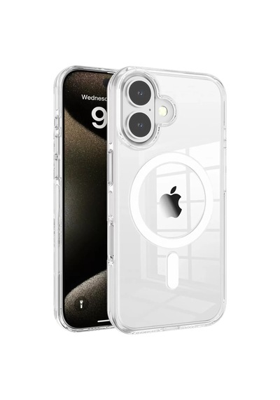 Joko Apple iPhone Uyumlu  16 Uyumlu Gleam Pc Sert Magsafe Kılıf - Şeffaf