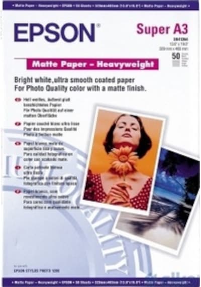 Epson A3+ Matte Paper - Heavyweight (50 Sheets) C13S041264