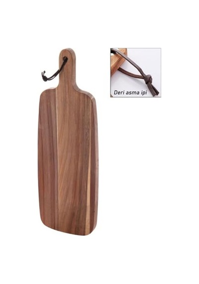 Tr Ahşap Servis Tepsisi 45x15 Cm Uzun Ve Ince Doğal Ahşap Sunumluk Fincan Bıçak Baget Ekmek Meze Ve Şarküteri Tab Diğer