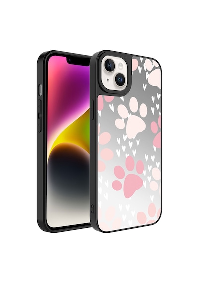 Apple iPhone Uyumlu 14 Kılıf Aynalı Desenli Kamera Korumalı Parlak Zore Mirror Kapak - Fragile