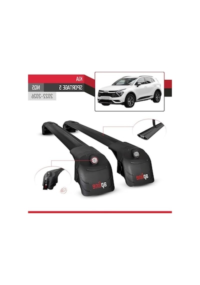 Ace-2 Ara Atkı Tavan Barı, Siyah Renk, Kia Sportage 2022 Uyumlu 0.5 KG