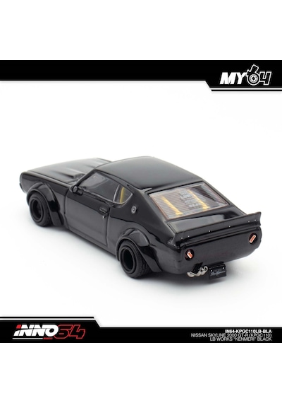 Inno 1/64 Nissan Skyline 2000 Gt-r Kpgc110 Lb Works "kenmeri" Black Çok Renkli