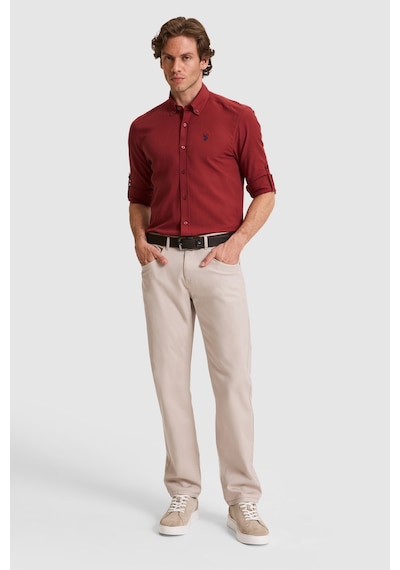 U.s. Polo Assn. Erkek Vişne Gömlek Basic 50324660-vr223