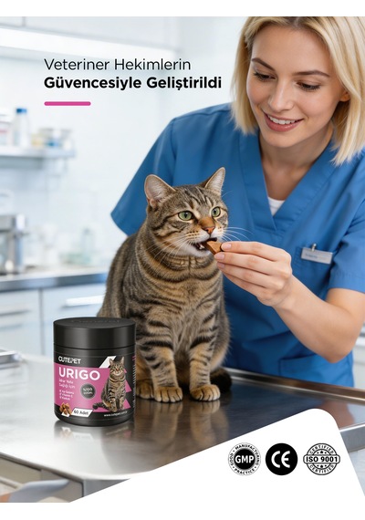 Cutepet Urigo Kedi Üriner Sağlık Tableti 60 Adet İdrar Yolu Ve Mesane Destekleyici Takviye