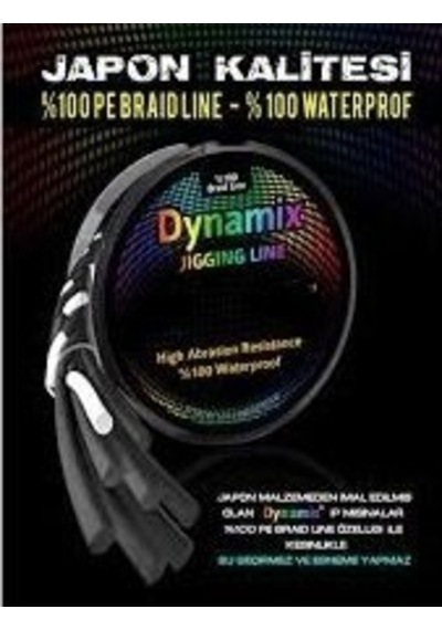 Effe Dynamix Jigging 100 Metre Gri Örgü İp Misina-12MM-14,75KG