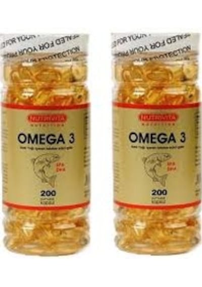 Nutrivita Nutrition  Omega 3 Balıkyağı  200 Softgel 2 Kutu