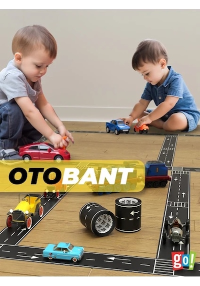 Otobant Eğitici Ve Eğlenceli Yol Yapım Bandı - Çocuk Trafik Bantı - Road Tape Oyun Bandı