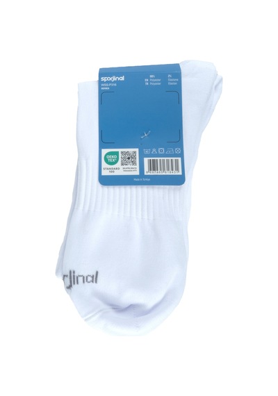 Sporjinal Beyaz 3'lü Çorap Wss-p316 Beyaz