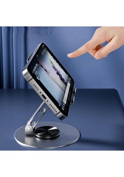 Katlanabilir Masaüstü Telefon Tutucu Tablet Standı 360 Derece Dönen Ayarlanabilir