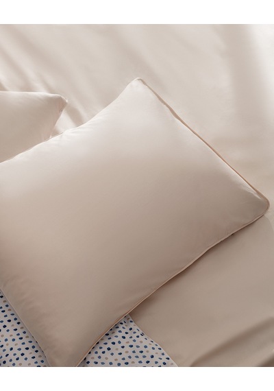 Madame Coco Bern King Size %100 Pamuk Baskılı Saten Nevresim Takımı - Bej Ekru