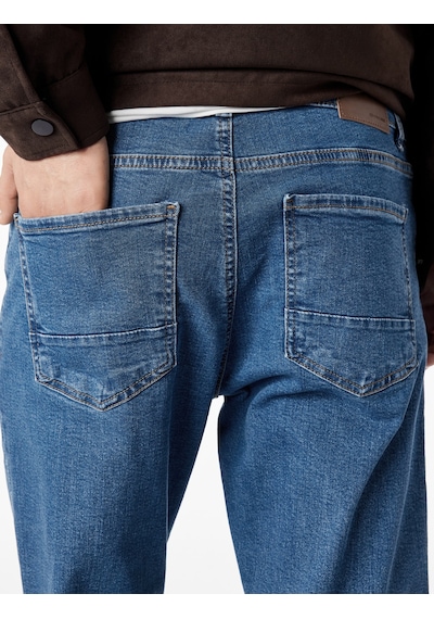 Koton Normal Bel Slim Fit Jean Pantolon - Brad Jean Orta İndigo 6sam40215nd