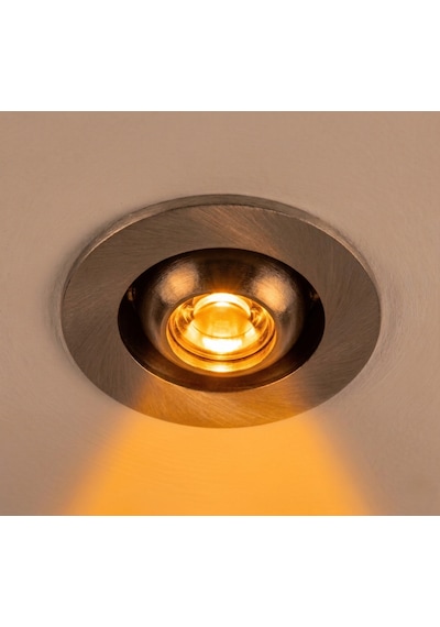 5 Adet Cata Ct 5268 Ufo Yıldız 1.5w Sıva Altı Led Spot Satin Kasa Amber Işık Saten