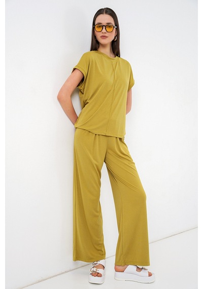 Bigdart Kadın Örme Bluz Pantolon İkili Takım 30085 - E.yeşil