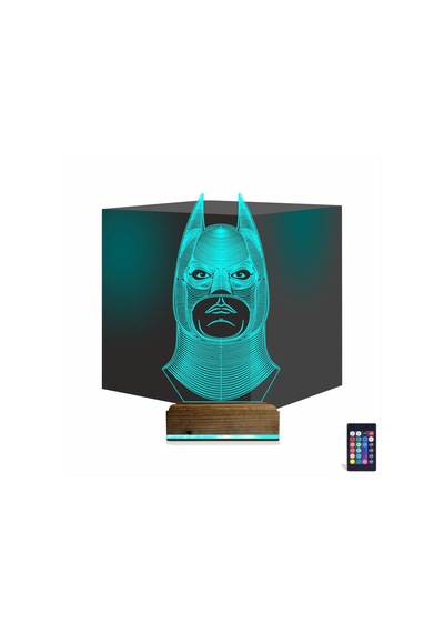 Luvivia Batman Çizgi Karakter 3d Lamba - Masa Gece Lambası V2 Şeffaf