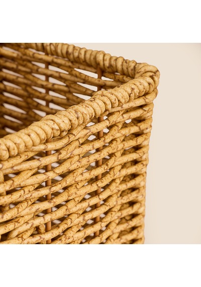 Rattan Kaşıklık - Kahverengi - 10x10x12 Cm Çok Renkli