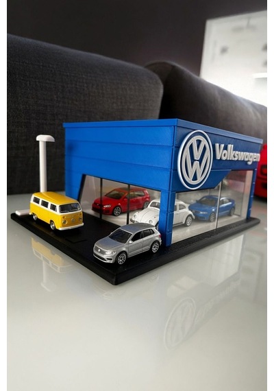 Volkswage Showroom Tasarımlı Dekoratif Diorama 1:64