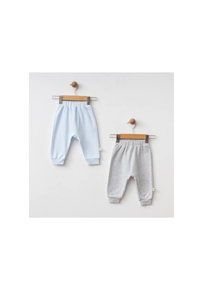 Eslenza Bebek 2'li Bady Pantolon - Bebe Mavi - Gri