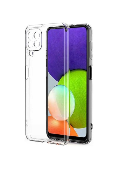 Zore Samsung Galaxy Uyumlu M22 Kılıf Omsy Kamera Korumalı Süper Silikon Kapak - Renksiz