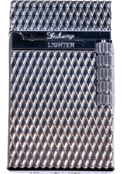 Black Martin Soft Flame Desenli Gümüş Metal Çakmak - Tr9278