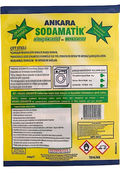 Ankara Sodamatik 1000 Gr Kireç Önleyici Ve Beyazlatıcı