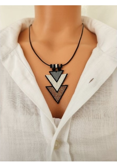 Harmel Jewelry Miyuki Üç Renk Kolye Altın