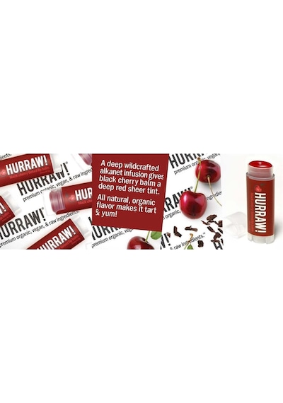 Hurraw Black Cherry Tinted Lip Balm Dudak Balmı Vişne 4.8g