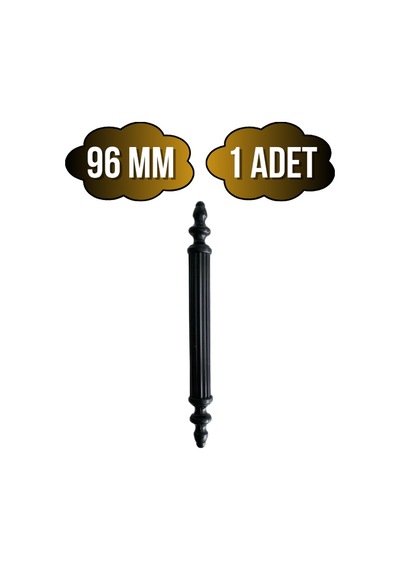 Plastik Siyah Kulp Mobilya Ve Dolap Kulpu Siyah 96mm 1 Adet Siyah