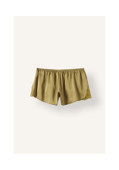Defacto Regular Fit Dantel Detaylı Askılı Şortlu 2li Saten Pijama Takım I5598ax26aukh414 Haki-kh414