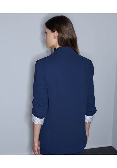 İpekyol Vatkalı Uzun Lacivert Kadın Blazer Ceket Iw6260005125