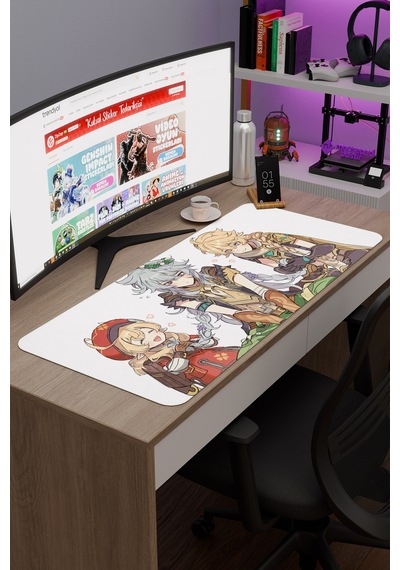 Razor Genshin Impact Anime Oyuncu V5 - 90x40 Xxl Gaming Mouse Pad Fare Altlığı