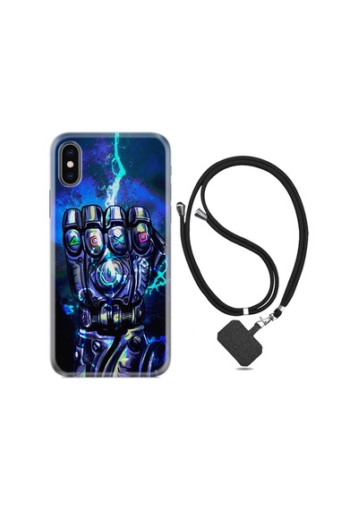 Apple Uyumlu iPhone X XS Kılıf Boyun Askılı Thunder Play 1760