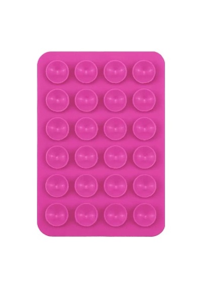 Lexroo Kare Öpücüklü Çift Taraflı Silikon Tutucu 5,50cm X 8cm - Koyu Pembe