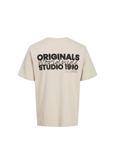 Jack & Jones Jorvesterbro Back Tee Ss Crew Neck Krem Renkli
