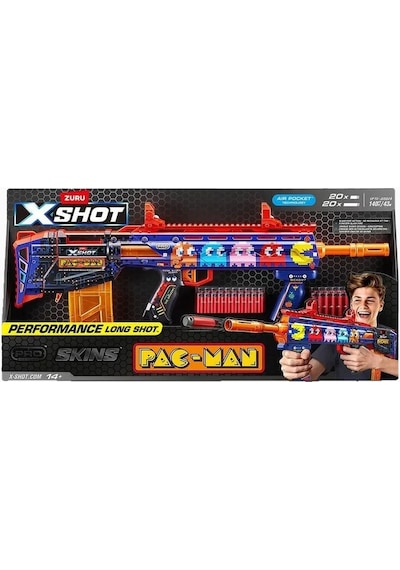 Xshot Skıns Pro Series 1 Pac-man Long Shot Dart Blaster Dart Aksesuarlar Çok Renkli