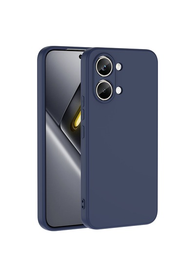 Teleplus Xiaomi Poco X8 Pro Max Kılıf Kamera Korumalı İçi Kadife Mara Lansman Silikon Lacivert