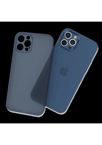 Piili Apple iPhone Uyumlu 13 Pro Max 0,3mm Ultra İnce Silikon Kılıf Mavi