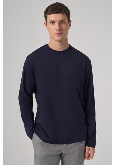 Morven Erkek Lacivert Trend Bisiklet Yaka Rayon Sweatshirt 26ks063005200 Lacivert