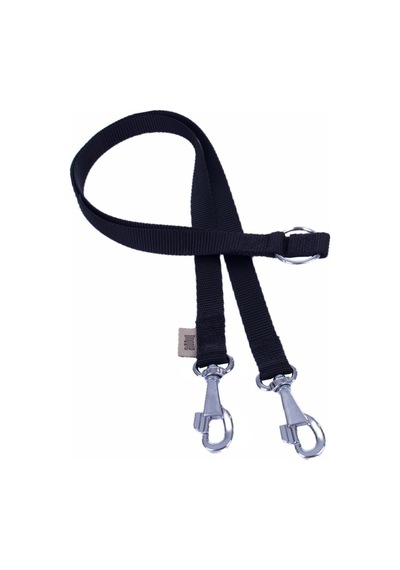 Doggie Dokuma Emniyet Kemerli Köpek Gezdirme Kayışı M 2x70-70cm Siyah