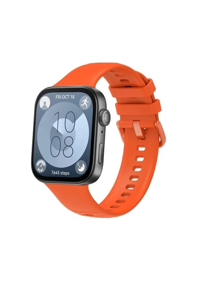 Mey İthalat Huawei Watch Fit 3 Klasik Kordon - Turuncu Diğer