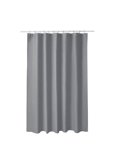 Duş Perdesi Banyo Perdesi Gri Renk 180x200 Cm%100 Peva 6554r4 Çok Renkli