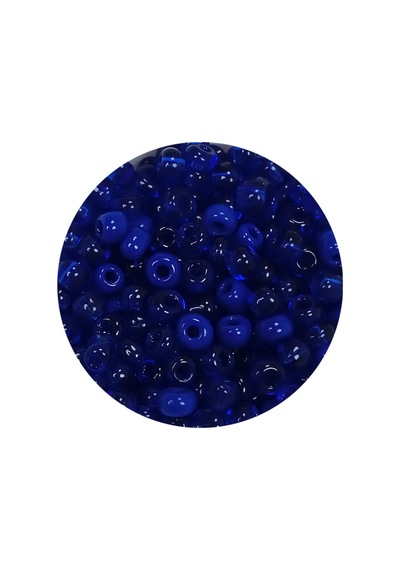 Dökme Cam Kum Boncuk 8/0 3 Mm - 20 Gram - Koyu Mavi - Bnc178