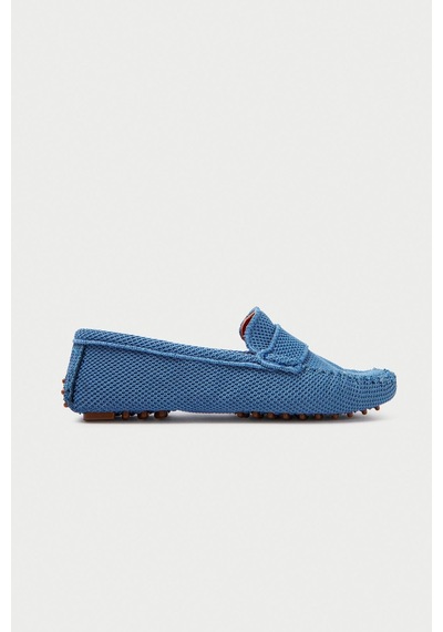 Mubiano Summer Kadın Triko Mavi Babet & Loafer -mstb2020-m Mavi