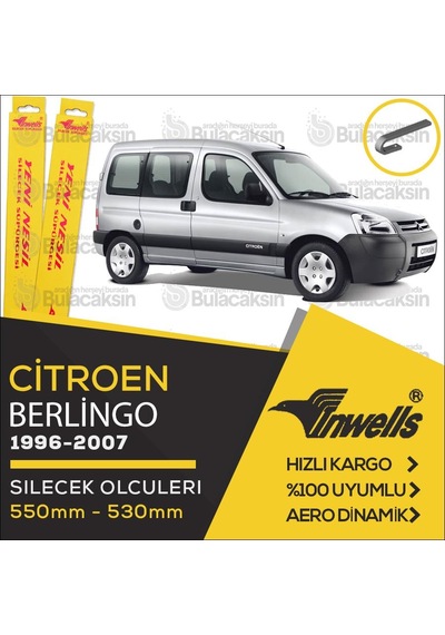 Citroen Berlingo Muz Silecek Takımı 1996-2007 İnwells
