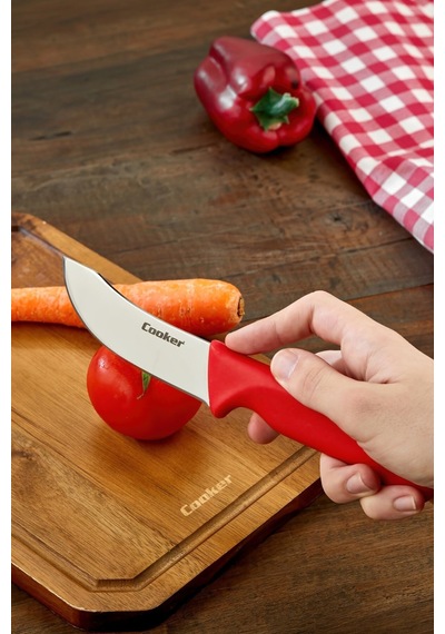 Cooker 24 Cm Paslanmaz Çelik Yüzme Bıçağı Kırmızı Ckr4595
