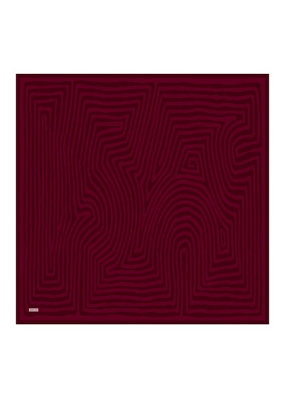 Belli Twill İpek Eşarp 4325-51 Bordo, Kırmızı