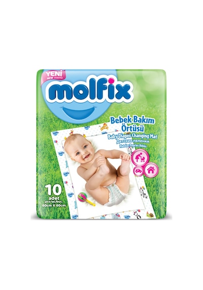 Molfix Bebek Bakım Örtüsü 60 x 60 CM 8 x 10 Adet