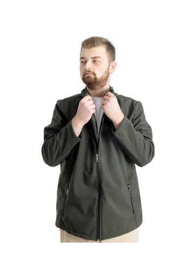 Mode Xl Büyük Beden Erkek Mont Basic Waterproof 21232 Haki 001