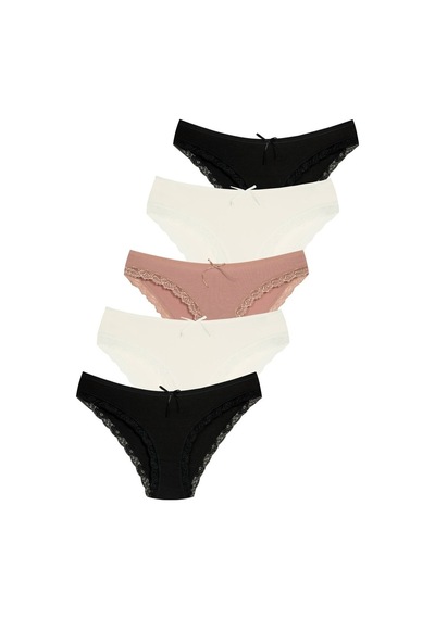 New Lilla 1901 Kaşkorse Dantel Paça Bikini Külot Paketi (555343949)
