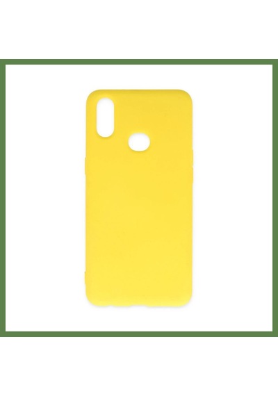 Bezos Samsung Galaxy A10s Uyumlu Kılıf Nano İçi Kadife Silikon - Sarı Hb006