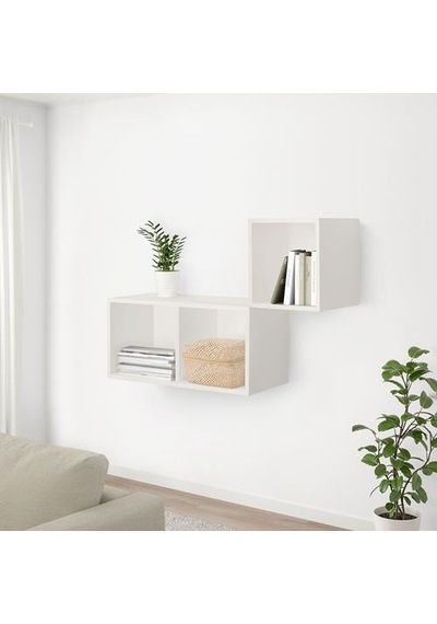 Ikea Smarra Kapaklı Kutu, Natürel, 30x30x23 Cm Çok Renkli